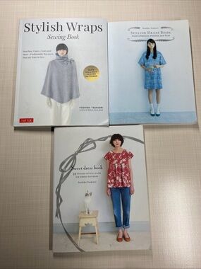 Set of 3 Yoshiko Tsukiori Sewing Books - Stylish Wraps, Dress & Sweet Dress Book
